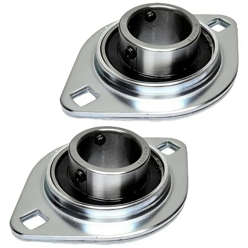 2 Pack SBPFL205-16 Pillow Block Bearings 1" Bore Bearing Units Steel Flange Mounted Bearing Housing Pressed Steel Flange Bearing (SBPFL205) - style: SBPFL205-16