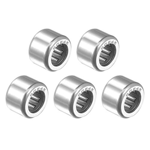 uxcell SCE45 Needle Roller Bearings, Drawn Cup Open End, 1/4-inch Bore 7/16-inch OD 5/16-inch Width 2500N Static Load 2090N Dynamic Load 5pcs - size: 1/4x7/16x5/16"
