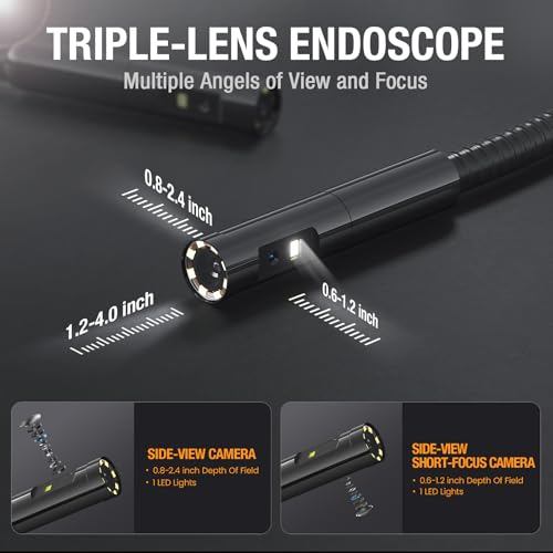 Teslong Triple Lens 16.5FT Borescope Camera for Automotive/Home/Wall/Pipe - size: 16.5FT