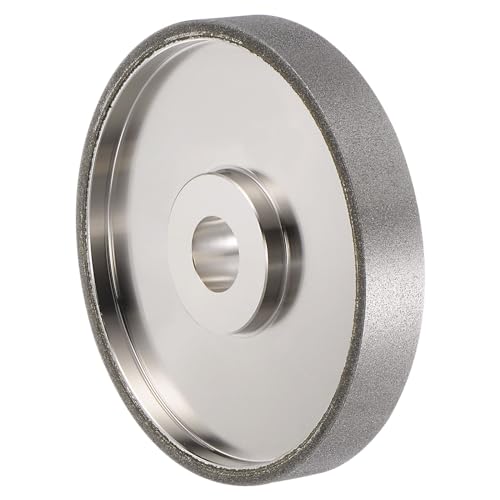 HARFINGTON Diamond Lapidary Wheel 6 Inch x 1 Inch Arbor Hole Grit: 180 Grinding Wheels for Stone, Marble, Glass, Ceramics, Crystal, Carbide, Steel - size: 180 Grits