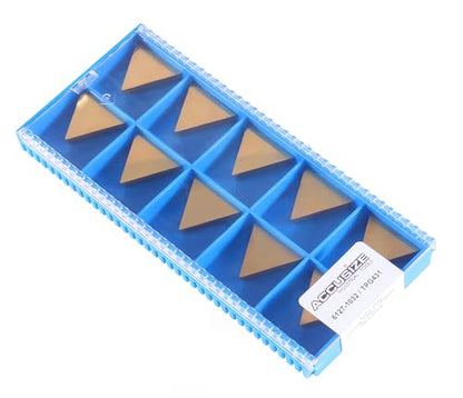 Accusize TPG431 TiN Coated Carbide Inserts, 1/2 in IC, 3/16 in Thick - size: TPG431