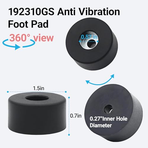 8PCS 192310GS Anti Vibration Rubber Feet Pads Bumper for Air Compressors Generators Pressure Washers –Isolation Mounts Compatible with Coleman Powermate 094-0026, Sanborn E106661, Husky Fini D091007