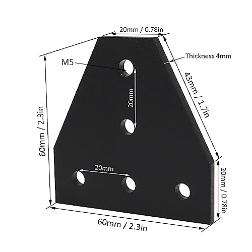 8 Sets 2020 Aluminum Extrusion Profile Hardware V T Slot Brackets - style: 8Pcs T Type Bracket with Bolt Nut