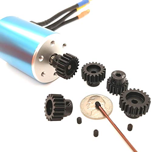 32P Hardened Pinion Gear Set 1/8 inch Hole 17T 18T 19T 20T 21T with Hex Key (Compatible with 0.8 Metric Pitch) - style: 17T 18T 19T 20T 21T