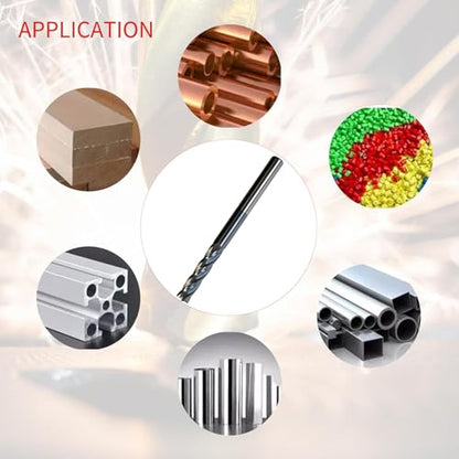 1/4" Carbide End Mill, 4 Flute Solid Carbide Square End Mill, 3" Overall Length, Single End, Helix Angle: 30°, AlTiN Coated,1/4" Cutting Diameter,1-1/8" Length of Cut - size: 1/4"*1-1/8"*3"