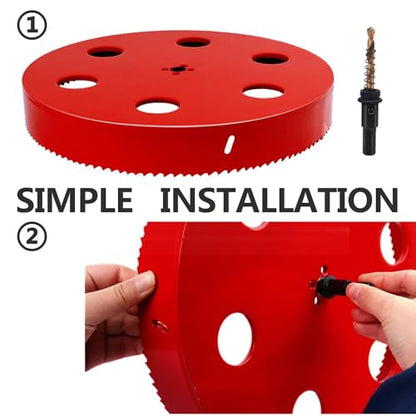 240mm / 9.45 inch HSS Bi-Metal Hole Saw Hole Drilling Cutter for Wood - size: 240mm / 9.45 inch