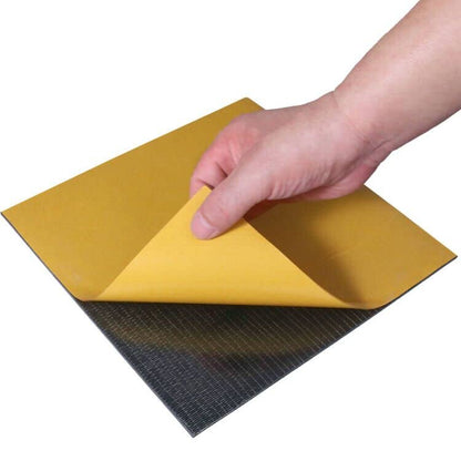TORRAMI Adhesive Solid Neoprene Rubber Sheet Strips 1/8 (.125) Inch Thick x 10 Inch Wide x 10 Inch, for DIY Padding, Gasket, Seal (2 Pack) - size: 10 In x 1/8 In x 10 In