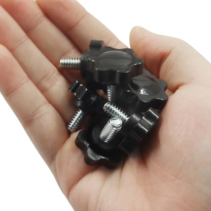10Pcs 1/4"-20 Star Hand Knobs, Black, 1/4"-20 * 12 - size: 1/4"-20*12