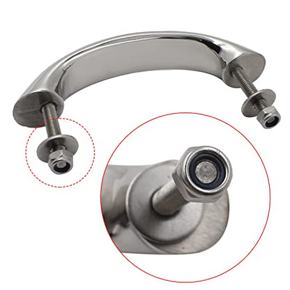 SHENGHUISS Boat Grab Handle Solid 316 Stainless Steel Marine Grade Heavy Duty Grab Bar Handrail W/Screws 6.5 inch (165MM) - color: B-6 inch 1 Pack