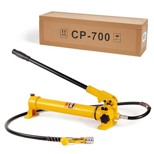 Hydraulic Hand Pump CP-700 High Pressure Portable Manual Hydraulic Pump Hydraulic Lifting Cylinder Jack Pump - size: CP-700 without oil gauge