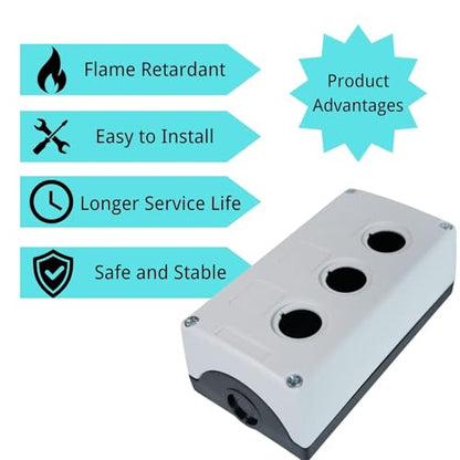 3 Button Mounting Hole Push Button Switch Control Station Box