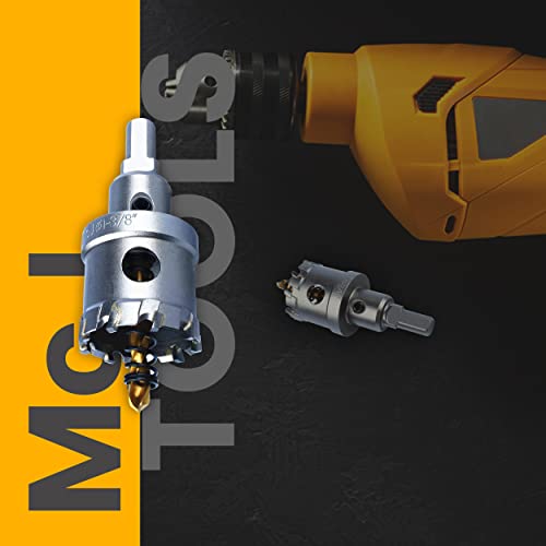 McJ Tools Plumber TCTL Hole Cutter Set of 8pcs. includes : 3/4", 7/8", 1", 1-1/8", 2", 2-1/2". specially designed for Plumbers. Ideal Set of Hole Cutters covering major daily work of Plumbers. - size: Plumber Set of 8, style: Imperial System
