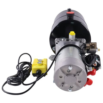 Solarhome 12V DC Single Acting Hydraulic Power Unit Steel Tank 8 Quart