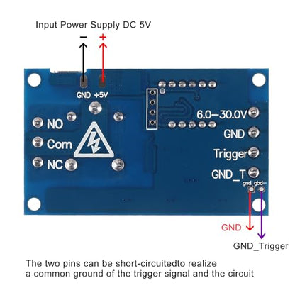 2pcs DC 6-30V Timer Relay Programmable Time Delay Relay Module Cycle Timer with LED Display Support Micro USB 5V Power Supply, Smart Home Controller