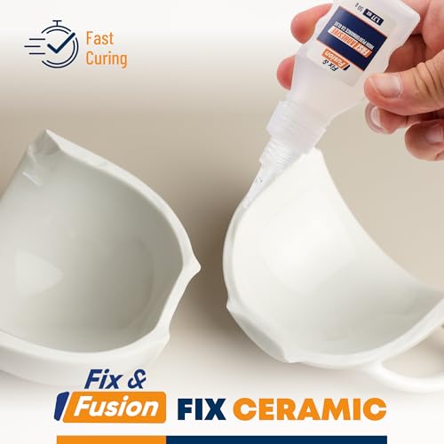FIX & FUSION Ca Super Glue (1.77 Oz) with Activator Spray (6.76 Fl Oz) Set, Fast Adhesive/Cyanoacrylate Glue & Instant Activator for Woodworking, Plastic, Rubber, Granite, DIY & Industrial, (2 Pack)
