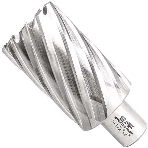 S&F STEAD & FAST Annular Cutter with Pilot Pin, 1-1/2" x 2", Mag Drill Bit - size: 1-1/2" x 2"