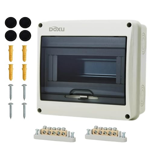 8 Way HT Circuit Breaker Box, Distribution Protection Box - size: 8Way-183x170x95MM+H54 Copper Busbar