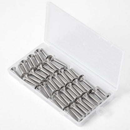 M6-1.0 x 80mm Flat Head Hex Socket Cap Screws Countersunk Bolts, 304 Stainless Steel, Metric Allen Socket Drive, Fully Threaded, Bright Finish, 10PCS - size: M6-1.0 x 80mm(10PCS)