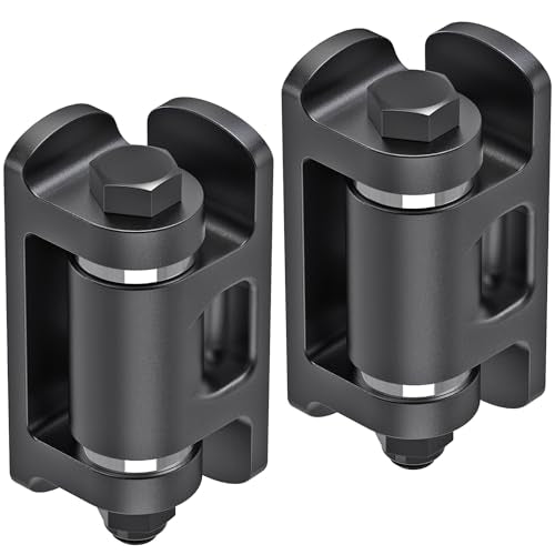 Insaga Heavy Duty Gate Hinges 6mm Carbon Steel Weld-On Door Hinges with Black Oxide Finish, Built-in Bushings Bearings & Anti-Loose Nuts for Secure & Smooth (Weld hinge-90° Open-2Pcs) - color: Black