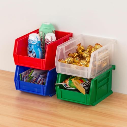 Akro-Mils 30210 AkroBins Plastic Storage Bins, 5"x4"x3", Black, 6-Pack - color: Black, size: 6 Pack