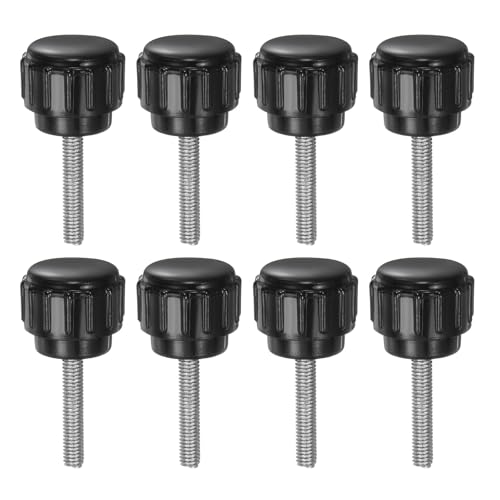 uxcell 8pcs Knurled Clamping Knobs M3 x 16mm Metric Male Thread 14mm Head - size: M3 x 16mm x 14mm