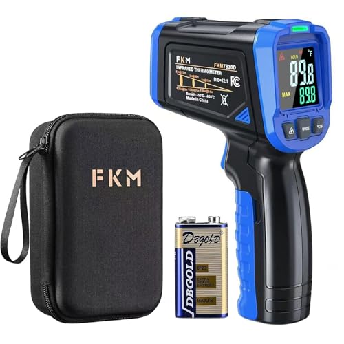 FKM Infrared Thermometer Gun -58°F~1112°F,Non Contact Laser Thermometer Gun - color: Blue