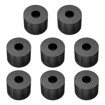 PATIKIL Rubber Spacer, 8 Pcs Rubber Anti Vibration Foot Pad Bumper 1.6" OD 0.3" ID Count Sink Hole Washer Round Neoprene Bushings Spacer for Air Compressor Machinery Generator Car, Black - size: 1.6" OD x 0.3" ID