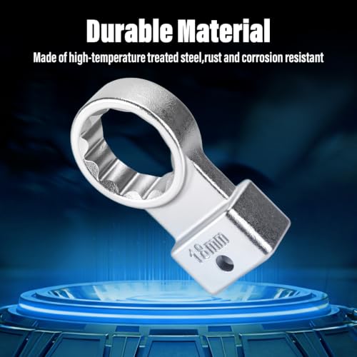 8MILELAKE 15PCS Auxiliary Idler Belt Tensioner Pulley Removal Tool Kit, Universal Serpentine Timing Belt Wrench Set with Adapters, 12-Point 12-19mm (0.47"-0.74") Engine Timing Belt Tension Wrench Set