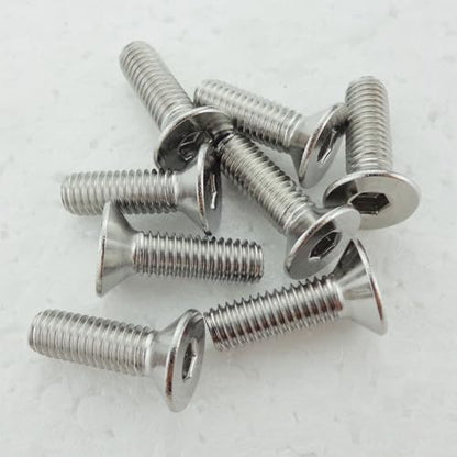 M6 x 20mm Flat Head Socket Cap Screws,Fajoeda 20Pcs M6 Countersunk Bolts 18-8 (304) Stainless Steel Hex Socket Cap Screws - size: 20PCS M6-1.0 x 20mm