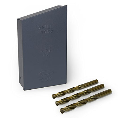 Stark 29-Pieces Cobalt Drill Bit Set - M35 HSS Twist Jobber Length for Hardened Metal, Cast Iron, Stainless Steel, and Wood Plastic with Indexed Storage Case, 1/16"-1/2" - size: 29 PCS Set Cobalt Steel
