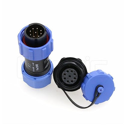 Weipu SP17 9 Pin Connector Waterproof IP68 Male Plug Female Socket Circular 6-10mm Cable Industrial Solar Electrical Connector - size: 9Pin 5A