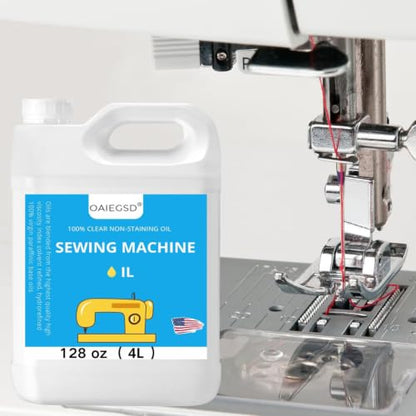 OAIEGSD 128oz Fine Light Sewing Machine Oil and Lubricant, Clear & Odorless - size: 128oz