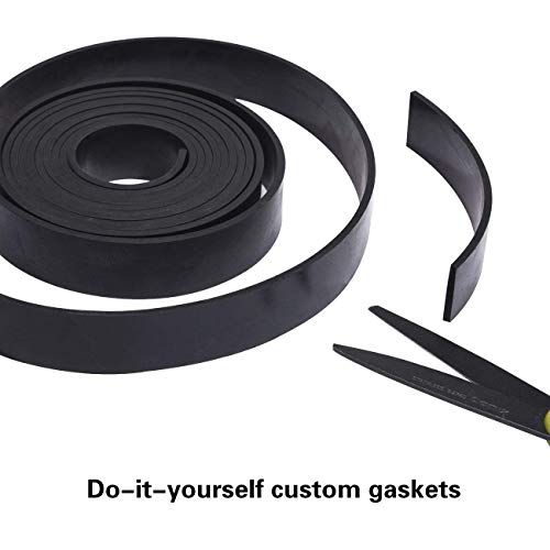 TORRAMI Neoprene Rubber Sheet Roll 3/16" (.187") Thick x 18" Wide x 48" Long for DIY Gaskets, Pads, Seals, Crafts, Flooring,Cushioning of Anti-Vibration, Anti-Slip - size: 18" Wide X 48" Long, style: 3/16 (.187)" Thick