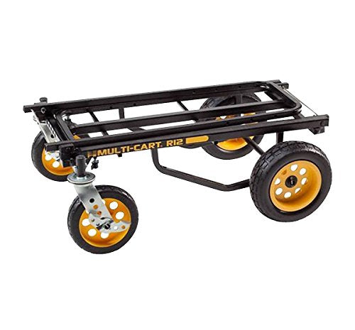 Rock-N-Roller R12RT (All Terrain) 8-in-1 Folding Multi-Cart/Hand Truck/Dolly/Platform Cart/34" to 52" Telescoping Frame/500 lbs. Load Capacity, Black - style: R12RT