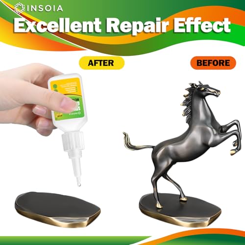 INSOIA Super Metal Glue Clear, 20g, Strong Bond, with Precision Tips