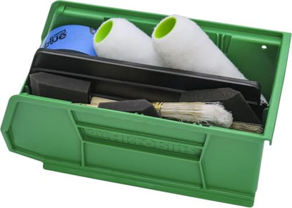 Akro-Mils 30230 AkroBins Plastic Hanging Stackable Storage Organizer Bin, 11-Inch x 5-Inch x 5-Inch, Green, 12-Pack - color: Green