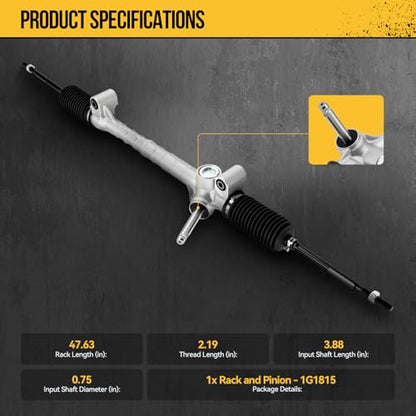 KAC Power Steering Rack & Pinion Assembly Replacement for 2005-2010 Cobalt, 2008-2010 HHR, 2007-2009 G5, Electronic System, Complete Steering Gear, Direct OE Replace 1G-1815 - size: 1G-1815 G4