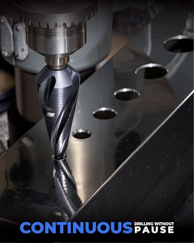 toolant M35 Cobalt Step Drill Bit, 1/4"-3/4", TiAlN, 1/4" Hex Shank - size: 1/4" - 3/4"