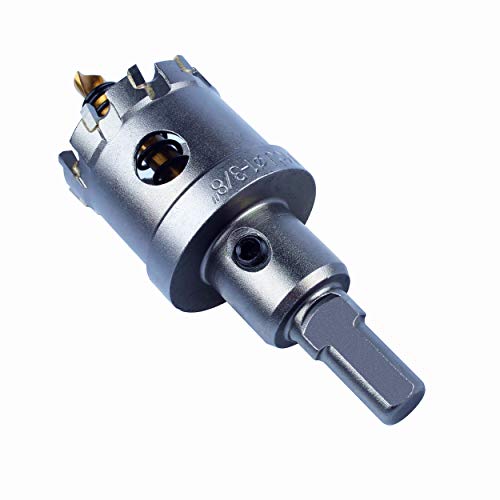 McJ Tools 2" TCT Hole Saw Long Tungsten Carbide Tipped Hole Saw Set, Hole Cutter Heavy Duty for Stainless Steel,Pilot Drill bit for Stainless Steel, Iron, Aluminum, Alloy,Standard, and Metric Sizes - size: 2 in, style: Imperial System