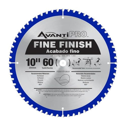 AvantiPro Fine Finish Saw Blades - 10", 60-Tooth