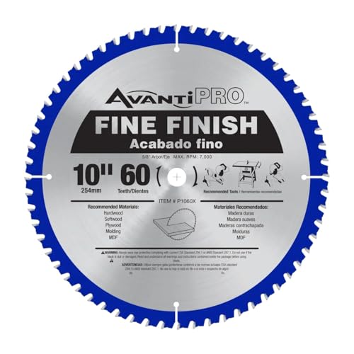 AvantiPro Fine Finish Saw Blades - 10", 60-Tooth