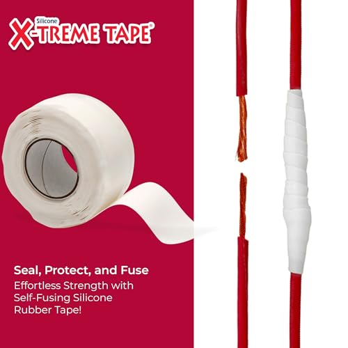 X-Treme Tape Self Fusing Silicone Tape - 1 Inch x 10 Ft Roll - White - color: White, size: 1" wide x 10 ft long