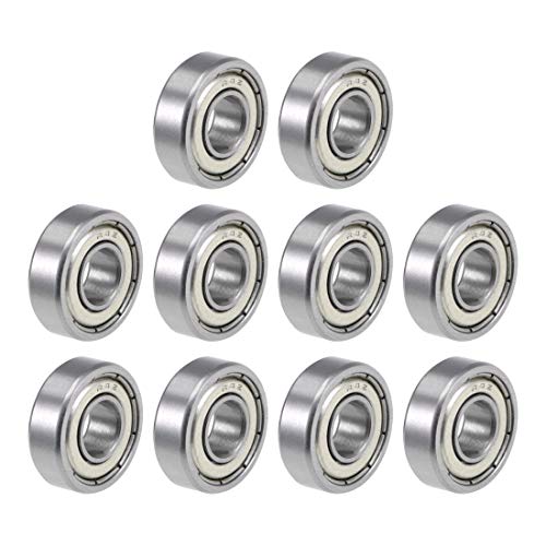 uxcell R4ZZ Deep Groove Ball Bearing 1/4-inchx5/8-inchx0.196-inch Shielded Z2 Lever Bearings 10pcs - size: 1/4"x5/8"x0.196"