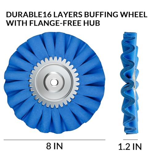 10" S-Shape Airway Buffing Wheel with One-Piece Hub（Coarse） - color: Course Polishing
