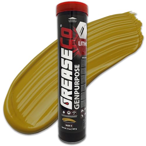 General Purpose Lithium Grease Tube | Cartridge for Grease Gun | Tractor | Trailer Axle | Farm Jack | Winch | Motorcycle | Lawn Mower | Door Tracks | RV ATV | Amber | Single Tube | NLGI 2 | GenPurpose