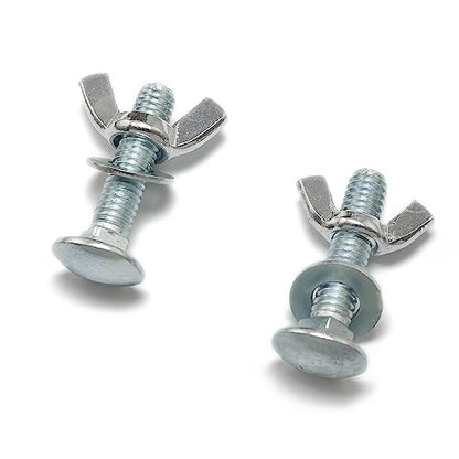 10pcs Carriage Bolts Wing Nuts Wing Screw 5/16-18x1-1/2" with Washers Lightweight and Portable for Fasteners - size: 5/16-18x1-1/2Inch