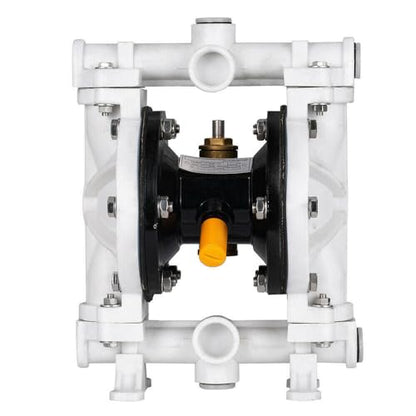 100 PSI Air-Operated Double Diaphragm Pump Membrane Pump Polypropylene 13 GPM Max 1/2 Inch Inlet/Outlet Port Engine Oil Transfer Pump for Chemical Industrial Use