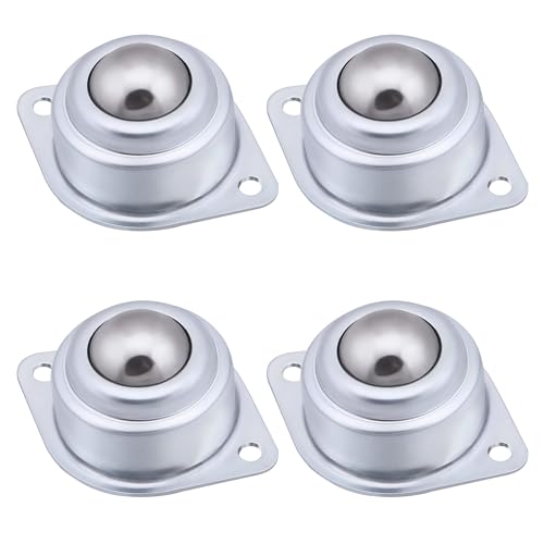 XiKe Ball Transfer Unit, 1 Inch Ball, Carbon Steel, 4 Pack - size: 66 pounds load ＆ 1" ball diameter