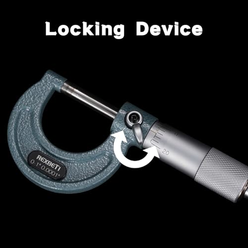 REXBETI Outside Micrometer, Ultra-Precision Carbide Tipped Measuring Tool - size: 0-3" Range