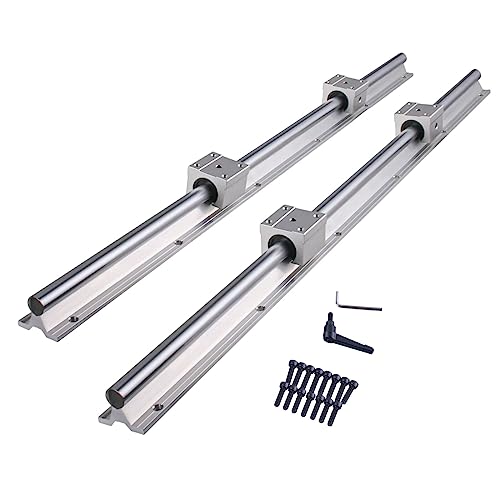 Linear Rail SBR16 1800mm 2PCS Linear Rail Guide with 4 PCS SBR16UU Square Type Carriage Bearing Blocks Linear Rails and Bearings Kit for DIY CNC Routers Lathes Mills Automated Machines - size: SBR16-1800mm